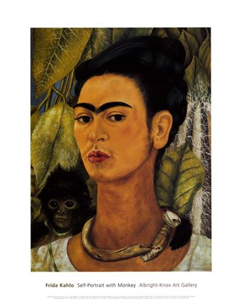 Self-Portrait with Monkey 1938 by Frida Kahlo