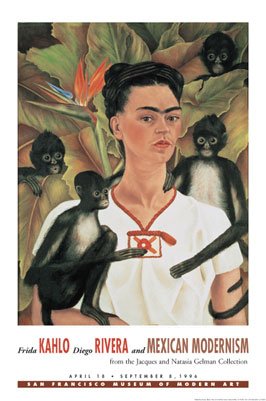 Self Portrait with Monkeys by Frida Kahlo