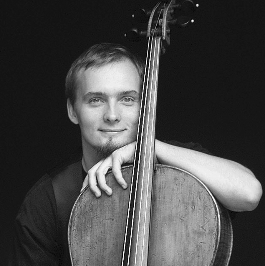 Cellist Jackub Omsky performs at the March 7th Fullerton Friends Of Music concert featuring works by Beethoven and Chopin.