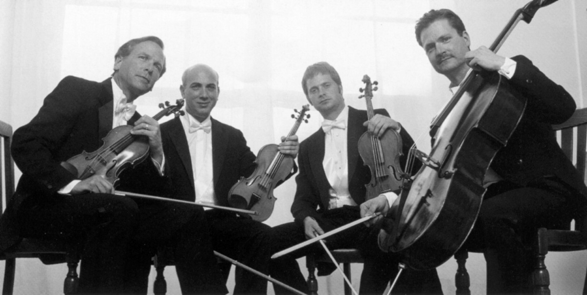 New Hollywood String Quartet Members; Violinists Clayton Haslop & Rafael Rishik, Violist David Walther and Cellist, Paul Cohen